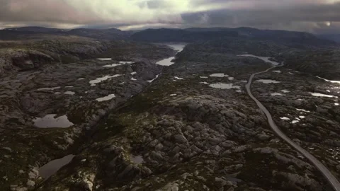 Drone flying in Norway Stock Footage 245357348