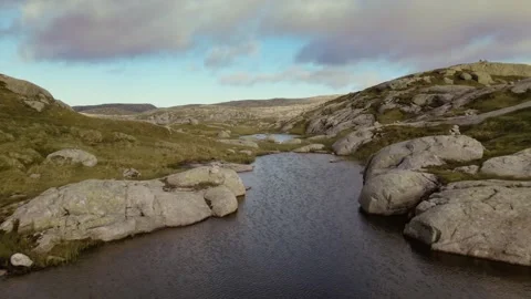 Drone flying in Norway Stock Footage 245359993