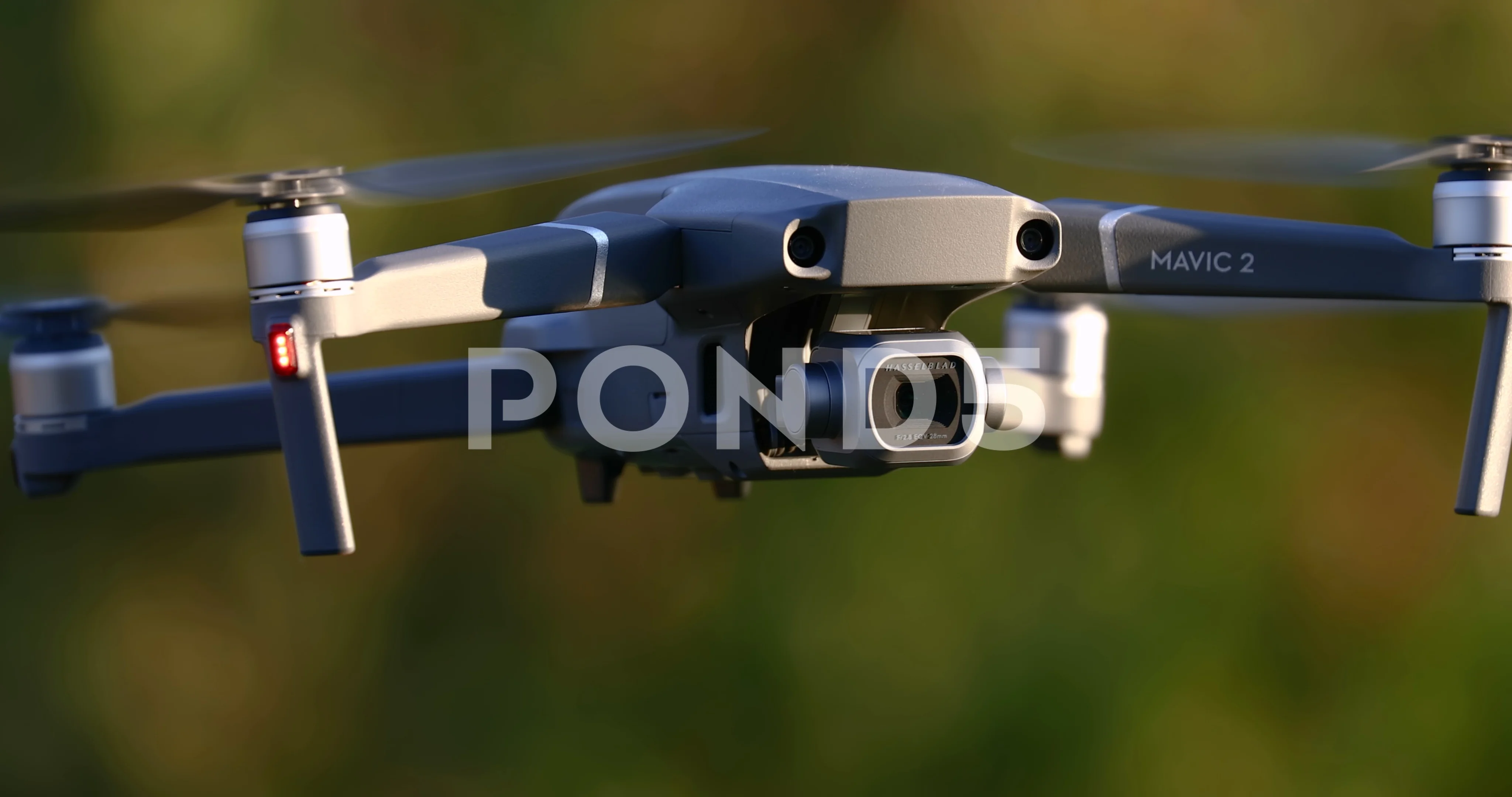 Drone flying outdoors