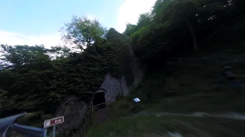Drone flying over the beautiful forest area of northern Spain Vidéo 159973555