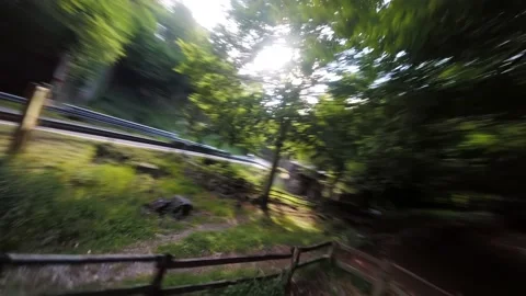 Drone flying over the beautiful forest area of northern Spain Video stock 159973608