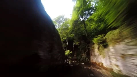Drone flying over the beautiful forest area of northern Spain Vidéo 159973666