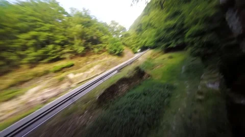 Drone flying over the beautiful forest area of northern Spain Vidéo 159973728