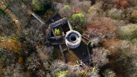 Drone Flying over Bischofstein Castle in Switzerland. Video stock 149073557