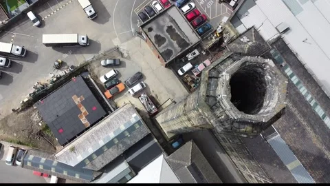 Drone Flying Over Chimney 库存影片 235195261