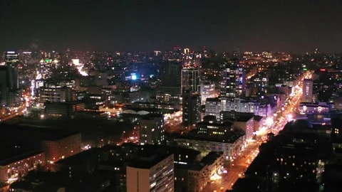 Drone flying over the city 動画素材 170323153