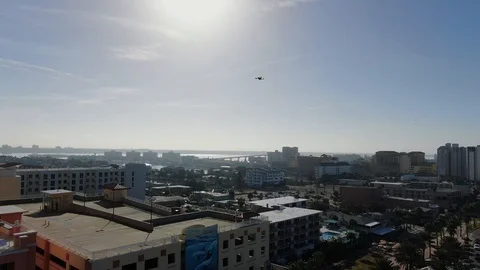Drone flying over clearwater Stock Footage 101183256