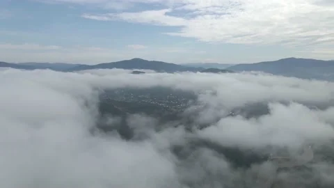 Drone flying over the clouds Stock Footage 137966984