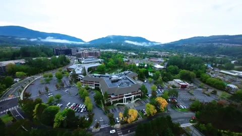 Drone Flying Over Costco Main Headquarters (Color Graded) Stock Footage 252635600