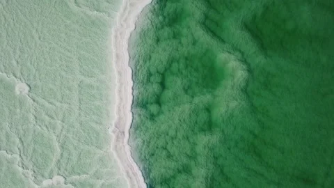 Drone flying over Dead Sea Israel 库存影片 148587641