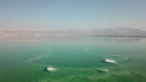 Drone flying over Dead Sea Israel 库存影片 148587668
