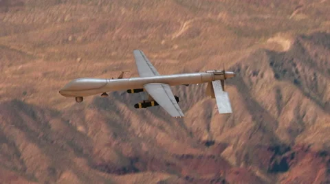 Drone is flying over the desert Stock Footage 59860962