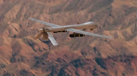 Drone is flying over the desert Stock Footage 59860968