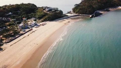 Drone flying over forest and islands.. Video stock 171973994