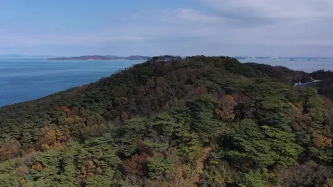 Drone flying over forest and islands.. Stock-Footage 171974062
