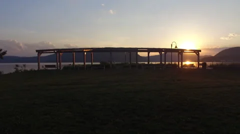 Drone Flying Over Gazebo Video stock 64145214