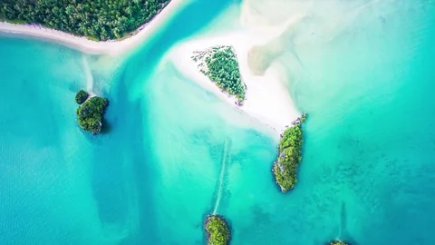 Drone Flying over islands 스톡 동영상 73672174