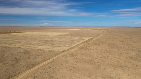 Drone flying over Kenyan desert drone stock footage by DroneRune Stock Footage 126998645