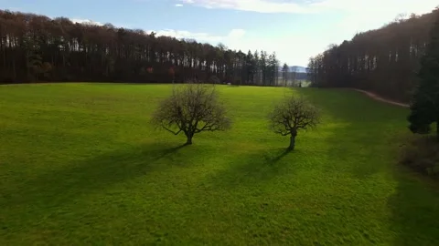 Drone Flying Over the Landscape, Baselland in Switzerland. Video stock 149269736