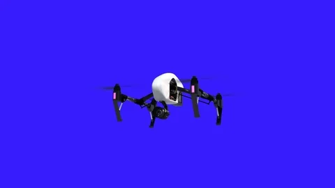 Drone flying over me (Bluescreen) Stock Footage