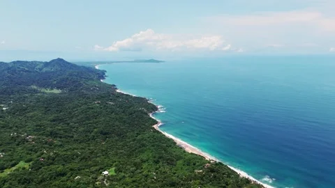 Drone Flying over the Mexican Pacific Coast. Punta Mita, Nayarit Stock Footage 285647585