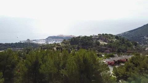 Drone flying over monte carlo highway Stock Footage 78906285