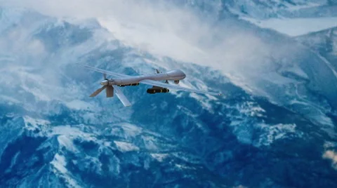 Drone is flying over the mountain Stock Footage 59860969