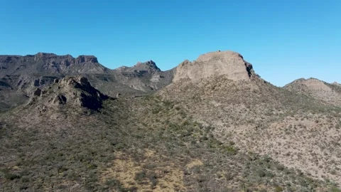 Drone flying over mountain range of Baja California Sur, Mexico Stock-Footage 242008506