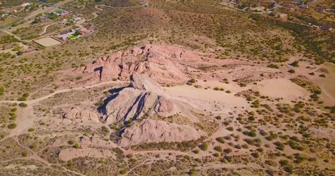 Drone flying over Mountains Stock Footage 85592358