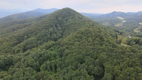 Drone flying over mountains on a summer day 動画素材 137966813