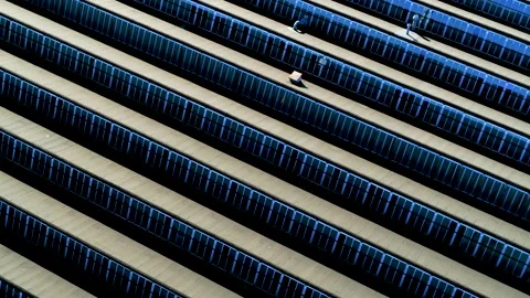 Drone flying over old, characteristic, patterned factory roof, drone stock fo Stock Footage 138693424