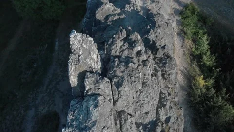 Drone flying over quartz formation Stock Footage 231115305