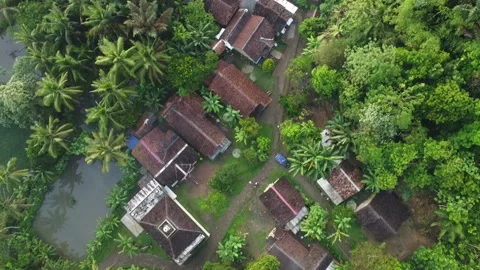 Drone Flying Over Remote Village in West Java Indonesia 動画素材 231532798