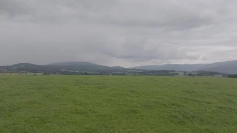 Drone flying over rolling green hills Neerim North Gippsland Victoria Australia 스톡 동영상 262948911