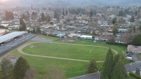 Drone Flying Over School Stock Footage 84081973