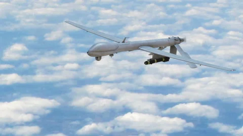 Drone is flying over the sky Stock Footage 59860975