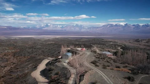 DRONE FLYING OVER TELESCOPES IN THE MOUNTAIN Stock Footage 263929543