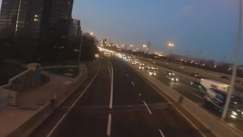 Drone flying over traffic Stock Footage 171780550