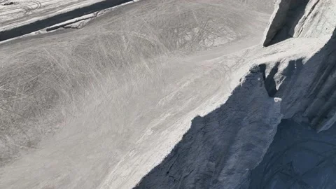 Drone flying over a unique mountain formation in the Caineville badlands Stock Footage 165567818