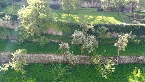 Drone flying over Val de Briey, Meurthe-et-Moselle, aerial view Stock Footage 273333476