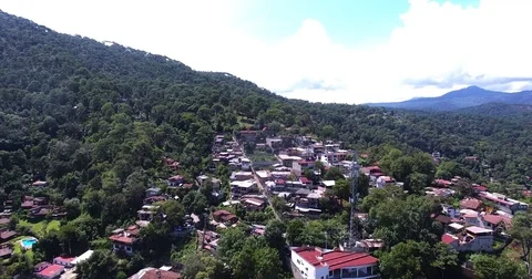Drone flying over Valle de Bravo Top Mexico State  Vidéo 78234437