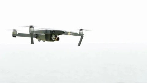 Drone flying over water 스톡 동영상 76084467