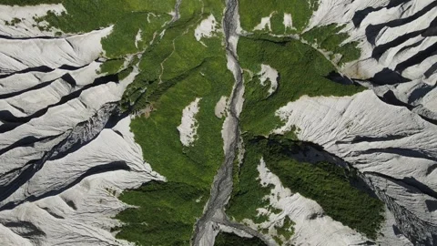 Drone flying over white rocks of Iturup island, Kuril islands Video stock 242002227