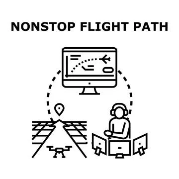 Drone flying path planning and control system Stock Illustration