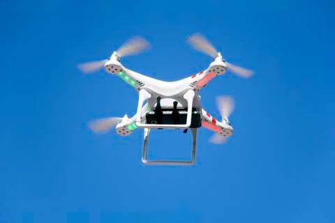 Drone is flying Stock Photos