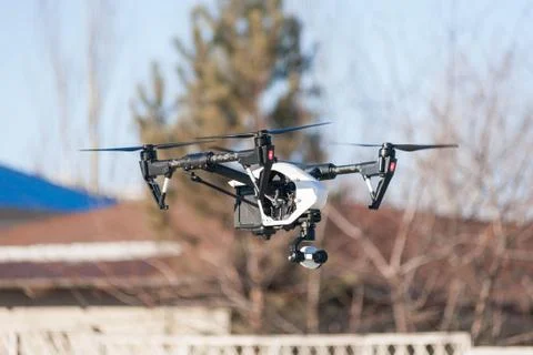 Drone flying Stock Photos