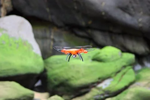 Drone flying Stock Photos