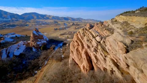 Drone flying quickly through red rocks 12 動画素材 148248701