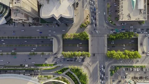 A drone flying by. Saudi Arabia. Riyadh. Road. Day. Stock Footage 296777218
