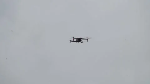Drone flying in the sky. aerial view of drone flying in the sky Stock Footage 260148895